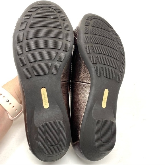 Softspots Posie Copper leather flats NARROW - Picture 7 of 8